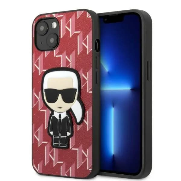 Karl Lagerfeld KLHCP13MPMNIKPI iPhone 13 6.1\" Hardcase rød/rød Monogram Ikonik Patch
