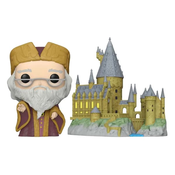 POP figur Harry Potter Jubileum Dumbledore med Hogwarts