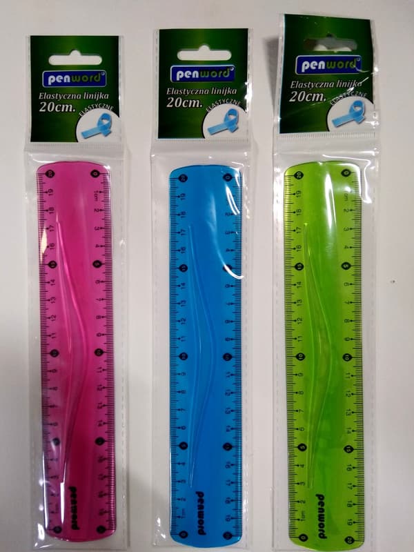 Fleksibel lineal 20cm MIX