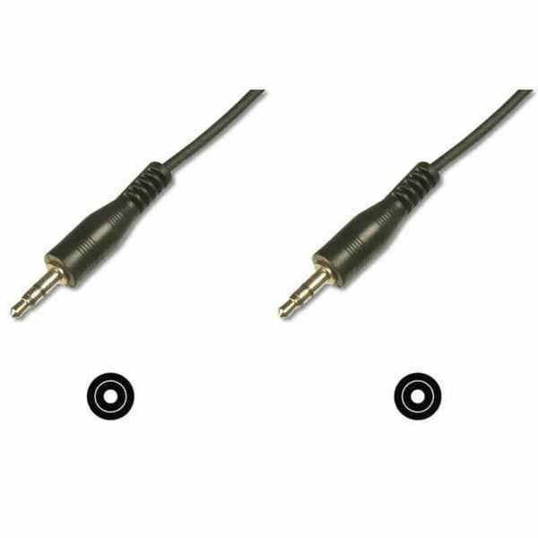 Lydkabel (3,5 mm) Digitus 3,5 mm M/M, 2,5 m Sort