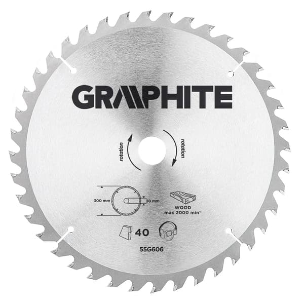 Graphite Widia savklinge 300x30mm 40 tænder - 55H606
