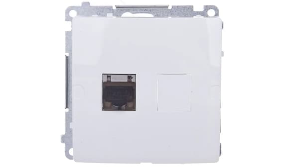 Kontakt-Simon Computerstikdåse RJ45 enkelt, kat. 6, skærmet