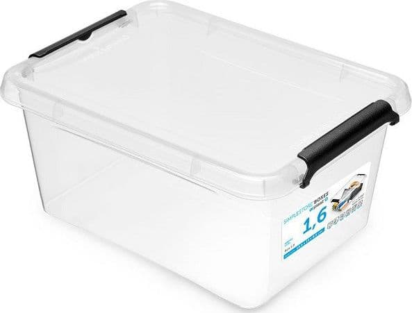 ORPLAST Organizerlåda med lock Transparent 1,6 l SimpleStore Orplast universal