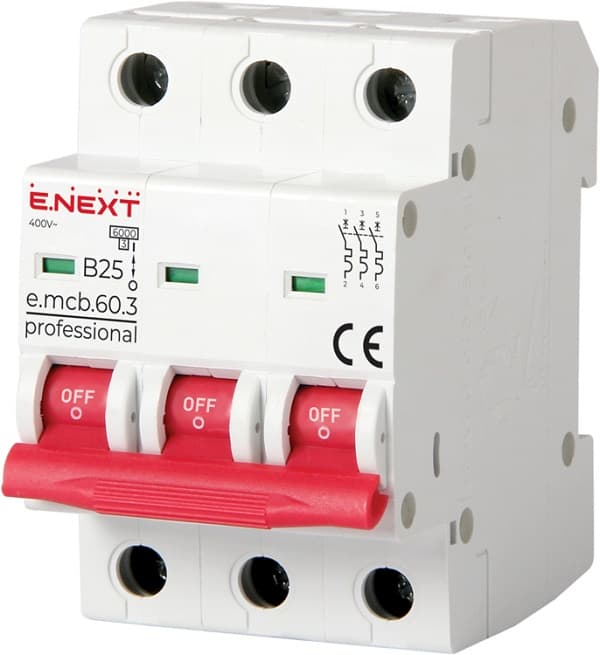 MCB.PRO60 3P B25A 6KA