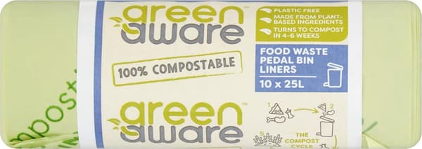 GreenAware GreenAware, 25L komposterbare madaffaldsposer, 10 stk.