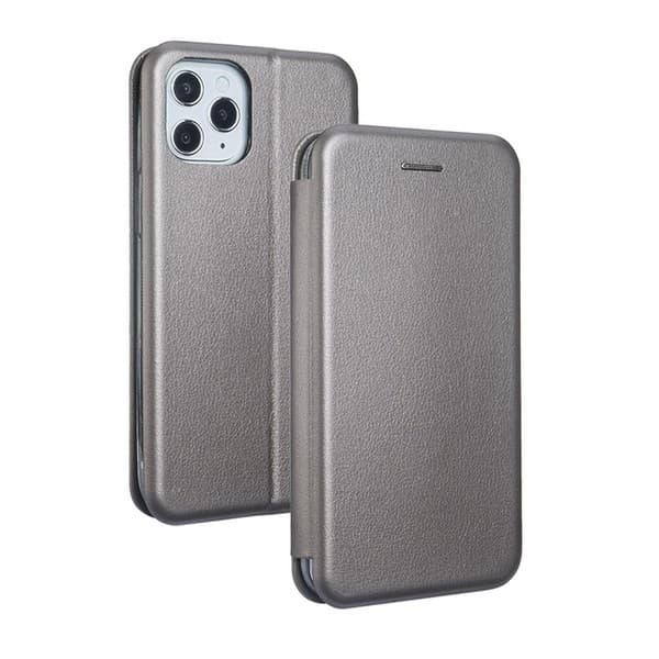 Etui Bog Magnetisk iPhone 12 5,4\" stål/stål
