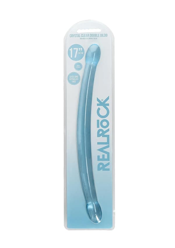 Glatte dobbeltdildoer til lesbisk sex 42 cm