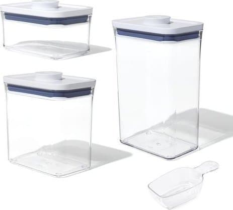 OXO Set med 3 behållare + måttkopp