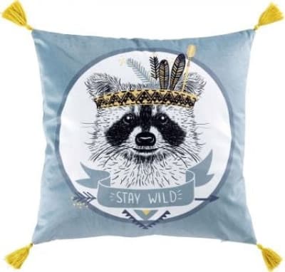 Douceur d`Interieur DEKORATIV PUDE FILOU - BLÅ 40x40