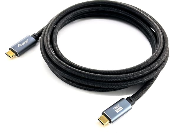 Equip 128357 USB-kabel 2 m USB 3.2 Gen 2 (3.1 Gen 2) USB C Sort