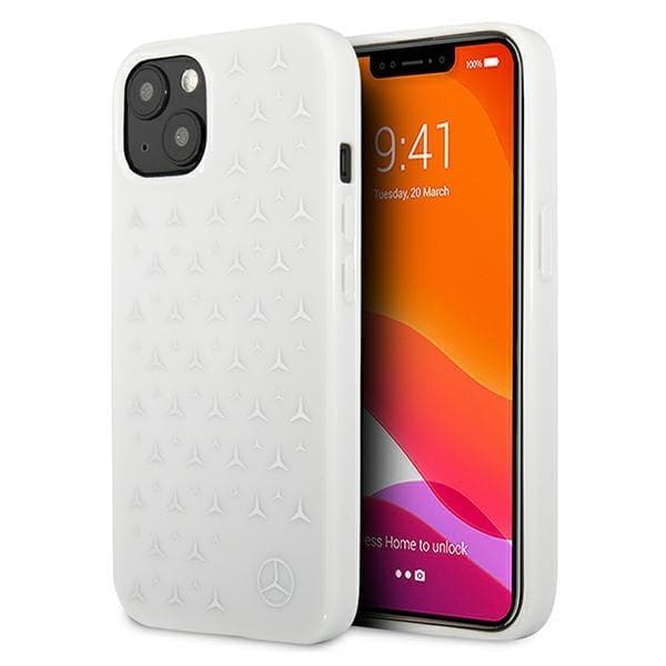 Mercedes Silver Stars Pattern Case för iPhone 13 - Vit