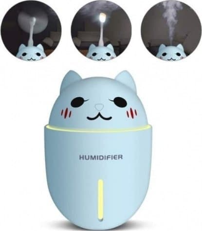 M DUFTDIFFUSER - ULTRALYDSFUGTER KITTY 4IN1 LED BLÅ