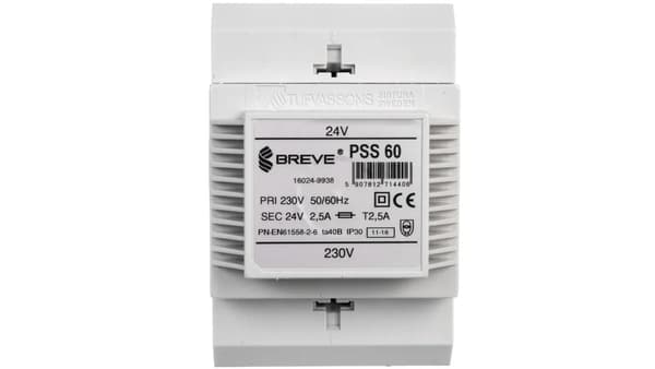 1-fas modulär transformator PSS 60VA 230/24V 16024-9938