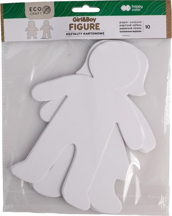 Set med kartongfigurer 10 st