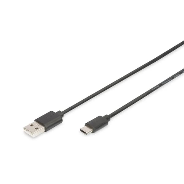 DIGITUS USB-kabel AK-300154-018-S - USB-A / USB-C - 1,8 m