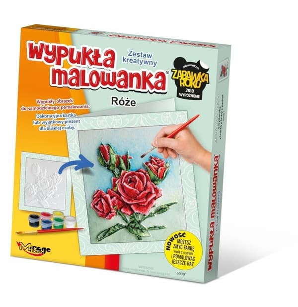 Konvex Målning Blommor - Rosor