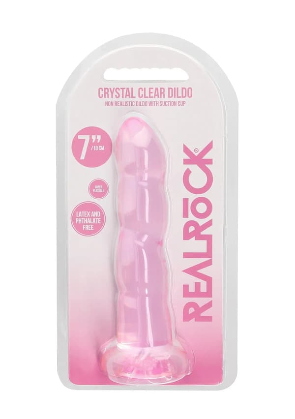 Lyserøde gule silikone dildoer med sugekop 18 cm