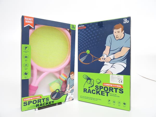 Ketchere 39 cm, sæt, bold + fjerbold, plast., kart