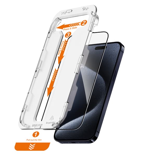 Crong EasyShield 2-Pack - Härdat Glas iPhone 15 Pro Max (2 Delar)