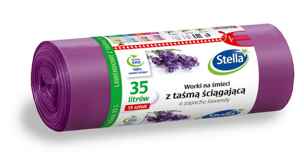 Stella Pack STELLA PACK Roskapussit 35L teipillä, 15 kpl rullassa