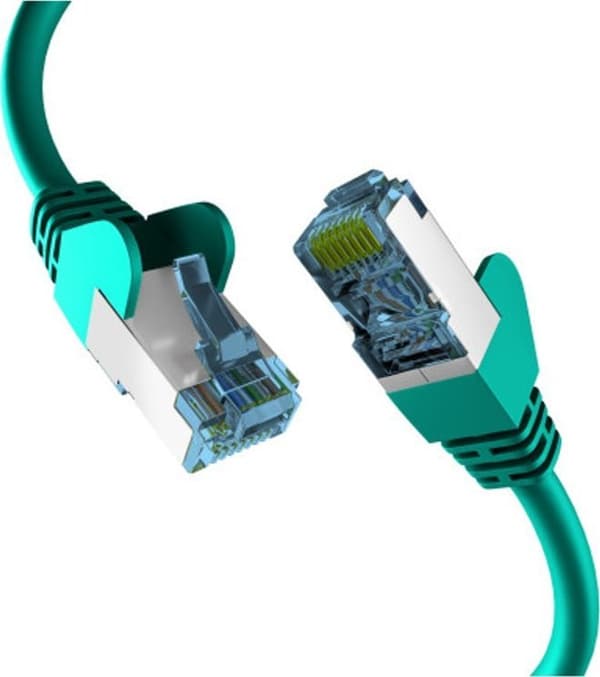 EFB RJ45 PATCHKABEL MED CAT7 RÅKABEL GRØN 15m
