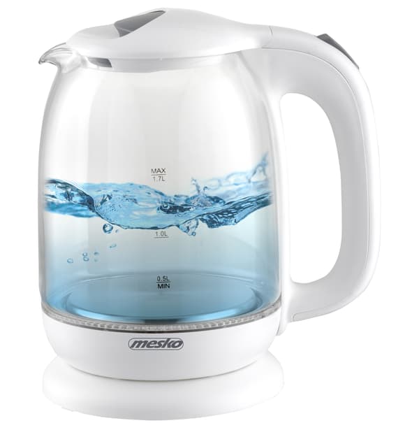 Adler MS1302w - Vattenkokare i glas för 1,7L - 2200W