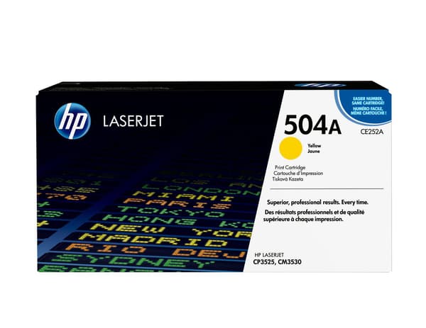 HP 504A - gul - original - LaserJet - tonerpatron (CE252A)