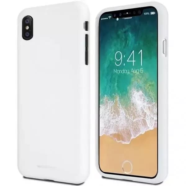 Mercury Soft-fodral för iPhone Xs Max vit/vit