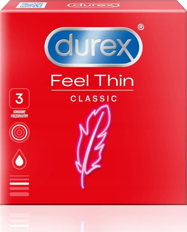 Durex_feel Thin Classic lateksikondomit 3kpl