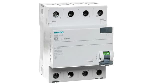 Siemens fejlstrømsafbryder 4P 80A 0,03A type AC (5SV4347-0)