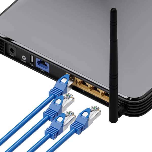 EXTRALINK LAN patchkabel Kat6a S/FTP 1m 10G skærmet kabel rent kobber blåt