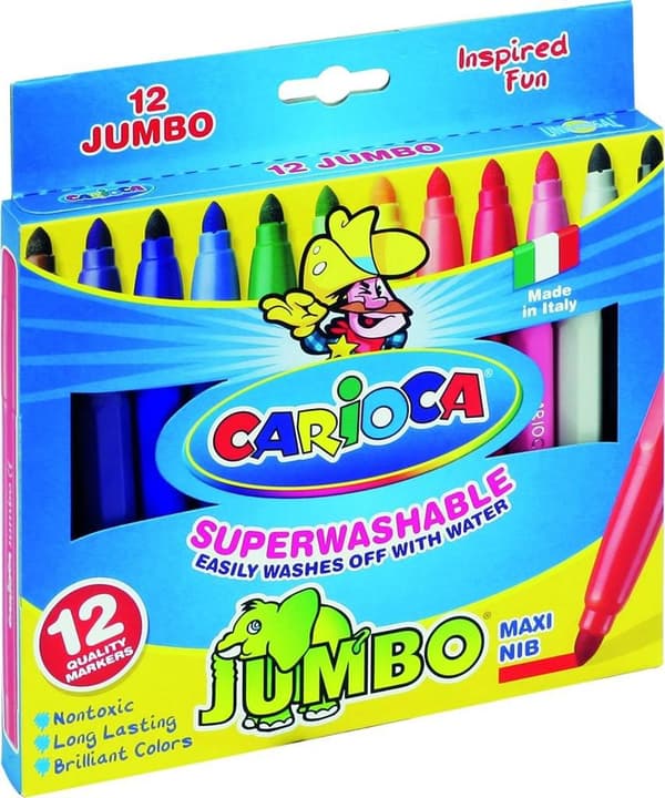 Carioca Jumbo tuschpenne 12 farver bls CARIOCA - 134328