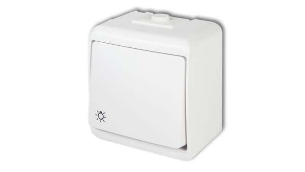 Karlik Junior ljusknapp vit (WHE-5)