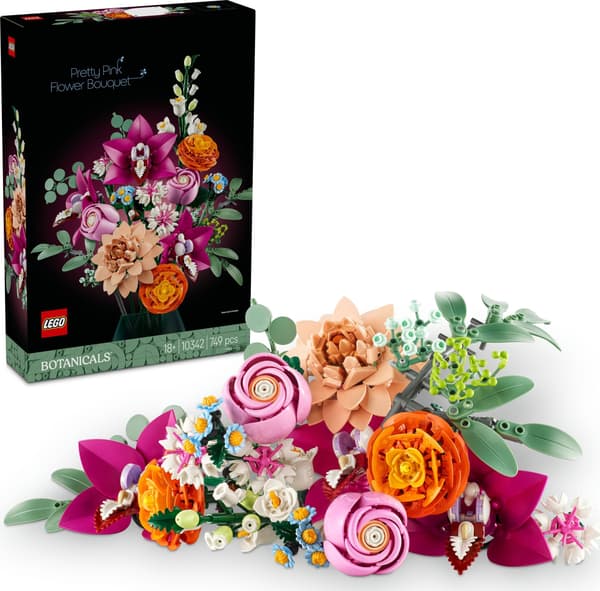 LEGO® Botanisk Samling Pink Blomsterbuket, 749 dele