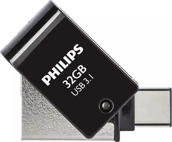 Philips 2-in-1 OTG 32GB USB 3.1 + USB C Midnight Black