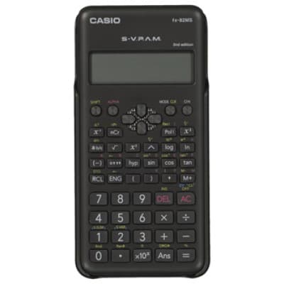 Casio sort skolelommeregner (FX 82 MS 2E)