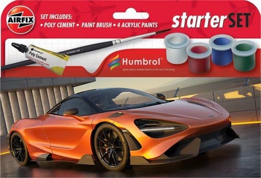 Airfix Car McLaren 765LT -setti maaleilla