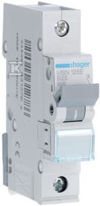 Hager Adapterafbryder 1P B 25A 6kA AC (MBN125E)