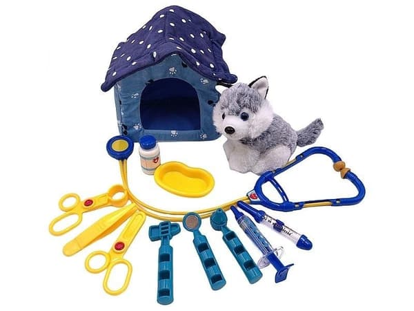 Hund med medicinkit