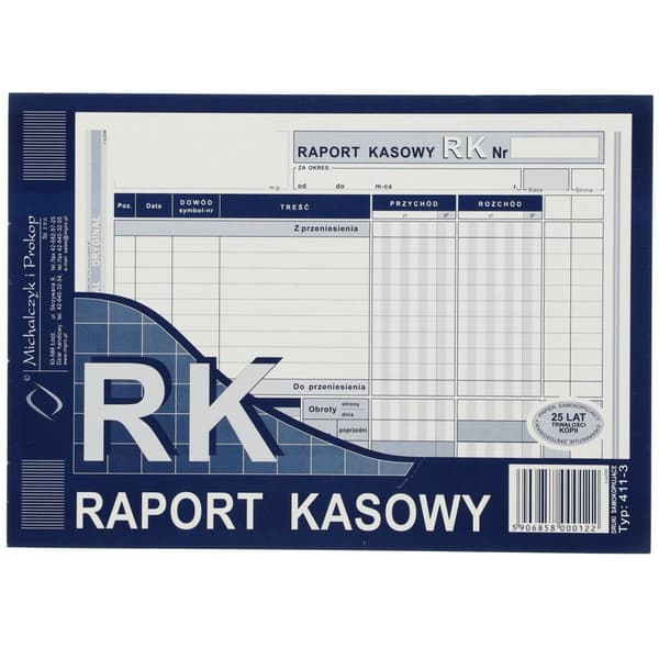 RK Cash Report 411-3