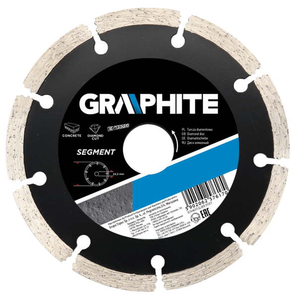 Diamantklinge 125 x 22,2 mm, segmenteret