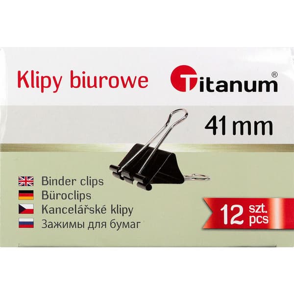 Kontorclips 41mm 12stk