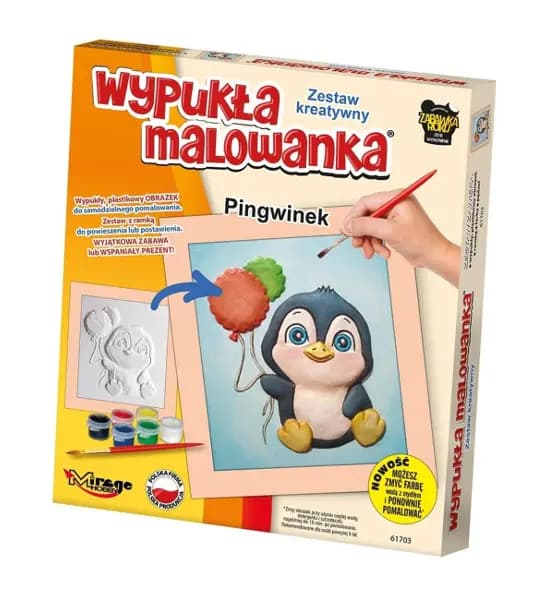 Kupera maalaus - Pikku pingviini