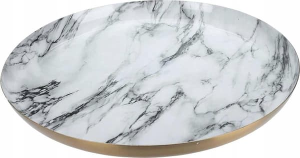 Home Styling Collection Dekorativ Tallrik, Vit Marmor