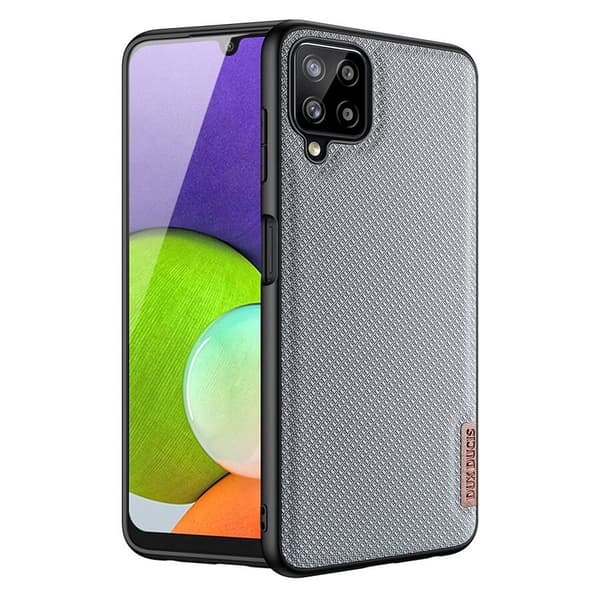 Dux Ducis Fino etui af nylonmateriale til Samsung Galaxy A22 4G grå