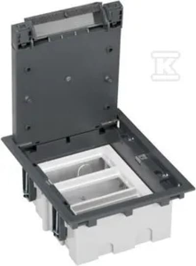 Simon Connect Gulvboks S500 3-modul, 6x K45, 93mm grå 52050103-035