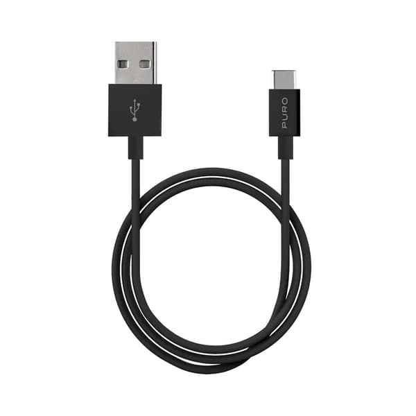 USB-kaapeli Puro USB-A - USB-C 1 m Musta (PUR516BLK)