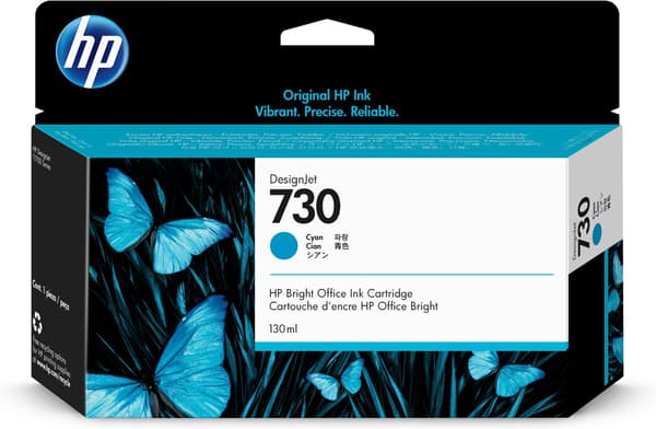 Alkunperäinen mustepatruuna HP 730 Musta Syaani