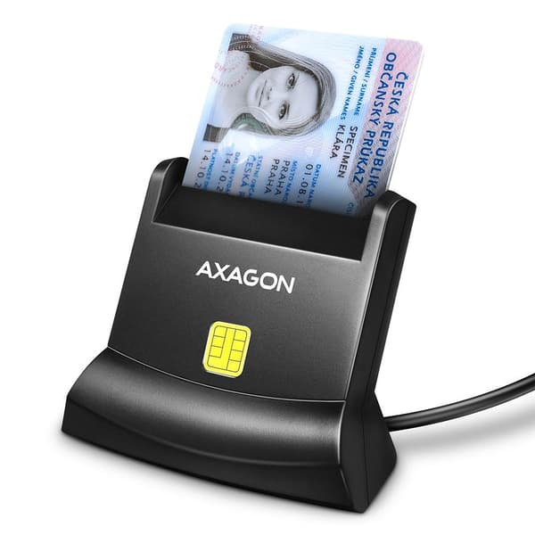 Axagon CRE-SM4N USB-A StandReader ID-kortlæser