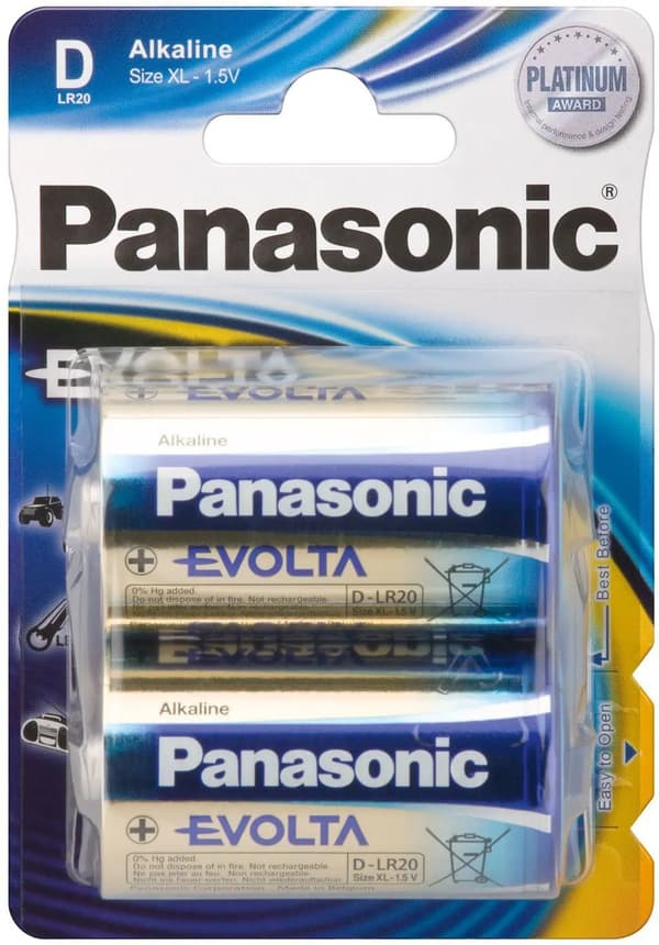 Panasonic Evolta LR20EGE batteri - 2 x